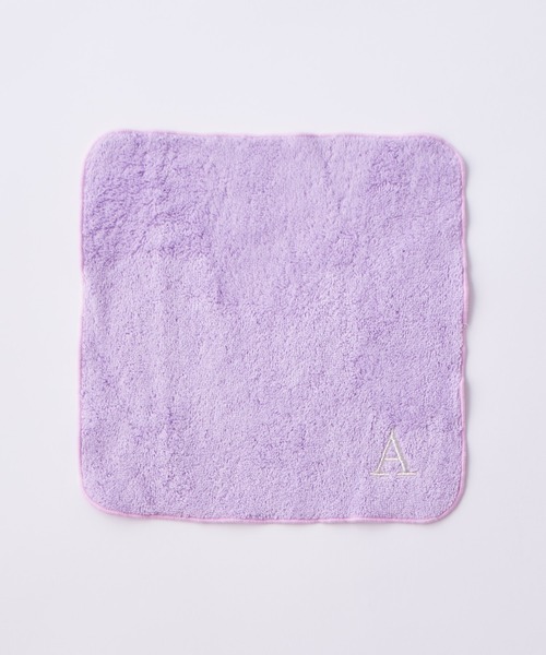 West！バーバリータオルハンカチ、ラベンダー他 セール】アルファベット刺繍ハンカチ ラベンダー（ハンカチ/ハンド