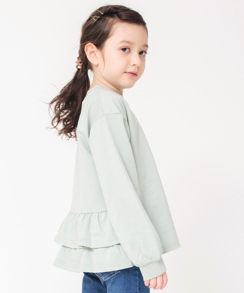 BRANSHES(ブランシェス)の「【WEB限定】バックフリルトレーナー(スウェット・キッズ・ライトグリーン/ラベンダー/ピンクベージュ・100/110/120/130/140/150)」の9枚目の写真