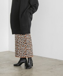 レオパードニットタイトスカート　170780
