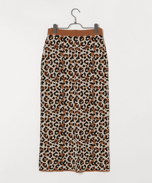 yuw（ユウ）の「レオパードニットタイトスカート　170780（スカート・レディース・レオパード・FREE）」の2枚目の写真