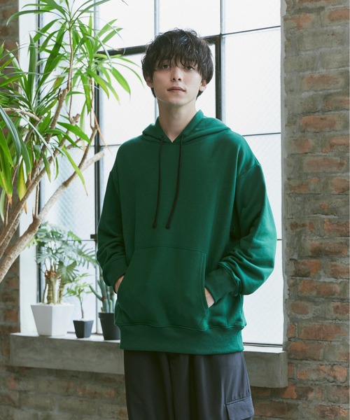 Alpinus（アルピナス）の「Alpinus - back design loose parka / バックデザインルーズパーカー（パーカー・メンズ・ネイビー/グリーン・SMALL/MEDIUM）」の11枚目の写真