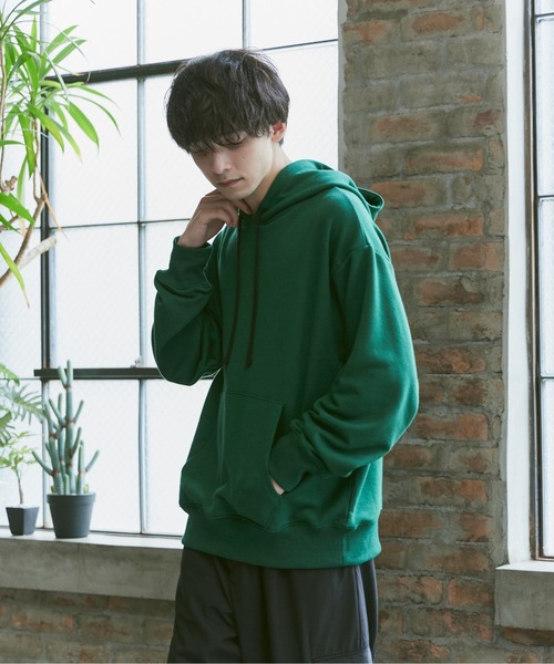 Alpinus（アルピナス）の「Alpinus - back design loose parka / バックデザインルーズパーカー（パーカー・メンズ・ネイビー/グリーン・SMALL/MEDIUM）」の17枚目の写真