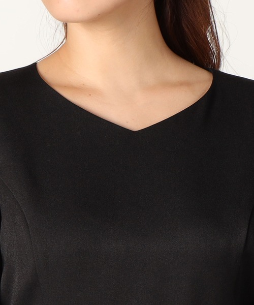 LAISSE PASSE（レッセパッセ）の「千鳥柄ドッキングワンピース（ワンピース・レディース・チョコ/ブラック・LARGE/MEDIUM/SMALL）」の9枚目の写真