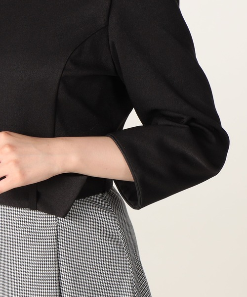 LAISSE PASSE（レッセパッセ）の「千鳥柄ドッキングワンピース（ワンピース・レディース・チョコ/ブラック・LARGE/MEDIUM/SMALL）」の10枚目の写真