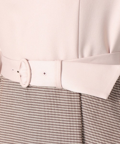 LAISSE PASSE（レッセパッセ）の「千鳥柄ドッキングワンピース（ワンピース・レディース・チョコ/ブラック・LARGE/MEDIUM/SMALL）」の12枚目の写真