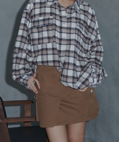 FIG&VIPER（フィグアンドバイパー）の「カーゴミニスカート（スカート・レディース・ブラック/ブラウン/カモフラージュ・M/S）」の19枚目の写真