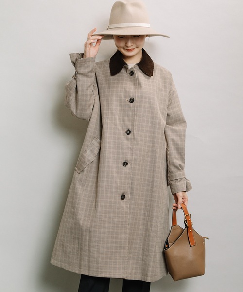 ELVENCE DEUX（エルベンスドゥ）の「クレリックステンコート（ステンカラーコート・レディース・ブラック/ブラウン・FREE）」の5枚目の写真