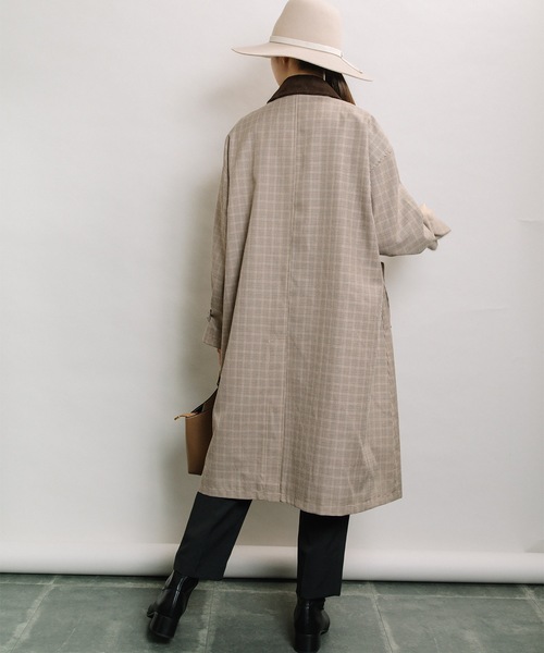 ELVENCE DEUX（エルベンスドゥ）の「クレリックステンコート（ステンカラーコート・レディース・ブラック/ブラウン・FREE）」の10枚目の写真