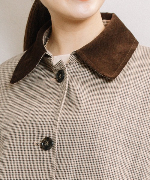 ELVENCE DEUX（エルベンスドゥ）の「クレリックステンコート（ステンカラーコート・レディース・ブラック/ブラウン・FREE）」の13枚目の写真