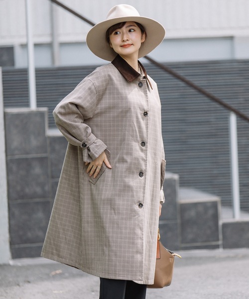 ELVENCE DEUX（エルベンスドゥ）の「クレリックステンコート（ステンカラーコート・レディース・ブラック/ブラウン・FREE）」の16枚目の写真