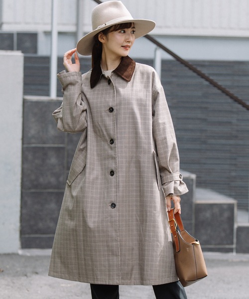 ELVENCE DEUX（エルベンスドゥ）の「クレリックステンコート（ステンカラーコート・レディース・ブラック/ブラウン・FREE）」の18枚目の写真