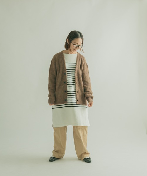 FORK&SPOON（フォークアンドスプーン）の「『WEB/一部店舗限定カラー』FORK&SPOON　モヘアニットカーディガン（カーディガン/ボレロ・レディース・グリーン系その他/チャコールグレー/モカ/ブルー・1）」の8枚目の写真