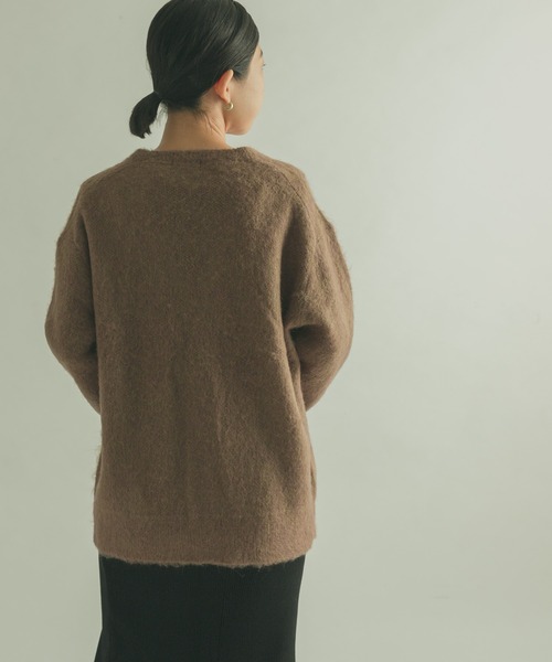 FORK&SPOON（フォークアンドスプーン）の「『WEB/一部店舗限定カラー』FORK&SPOON　モヘアニットカーディガン（カーディガン/ボレロ・レディース・グリーン系その他/チャコールグレー/モカ/ブルー・1）」の12枚目の写真