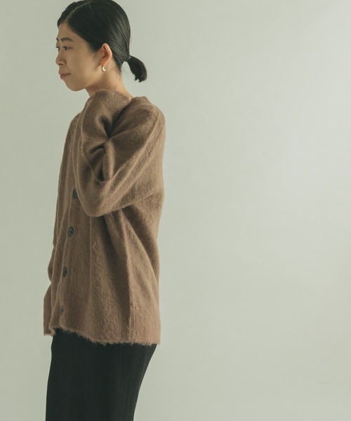 FORK&SPOON（フォークアンドスプーン）の「『WEB/一部店舗限定カラー』FORK&SPOON　モヘアニットカーディガン（カーディガン/ボレロ・レディース・グリーン系その他/チャコールグレー/モカ/ブルー・1）」の13枚目の写真