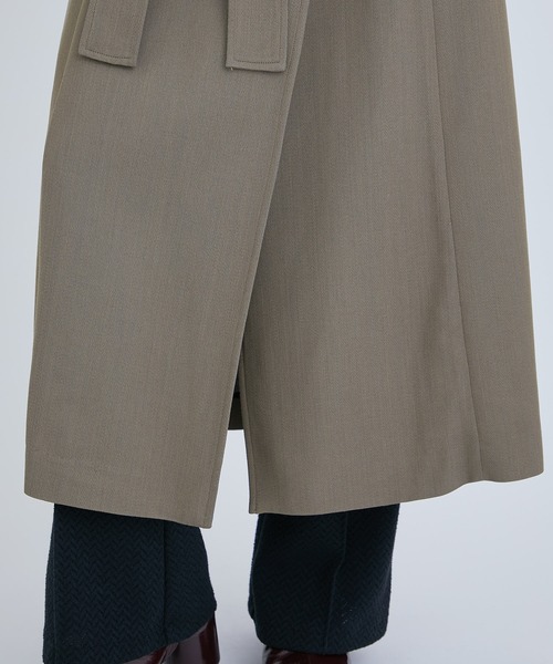 city（シティ）の「【CITY】シャンブレーサテンロングコート（その他アウター・レディース・ブラック/タン・1/2）」の5枚目の写真