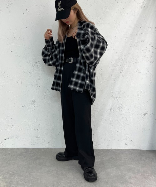 apres jour mignon（アプレジュールミニョン）の「アソートチェックBIGシャツ【ZOZOTOWN限定アイテム】（シャツ/ブラウス・レディース・オフホワイト/ブルー/アイボリー/ブラック・X-LARGE/フリー）」の21枚目の写真