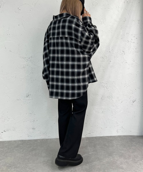 apres jour mignon（アプレジュールミニョン）の「アソートチェックBIGシャツ【ZOZOTOWN限定アイテム】（シャツ/ブラウス・レディース・オフホワイト/ブルー/アイボリー/ブラック・X-LARGE/フリー）」の22枚目の写真