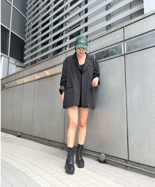 REZOY(リゾイ)の「【22AW新作】【REZOY】厚底ユニットソールレースアップショートブーツ(ブーツ・レディース・ブラック・LL/S/M/L)」の6枚目の写真