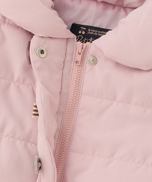 petit main（プティマイン）の「【抗菌防臭】中綿リボンジャケット（ブルゾン・キッズ・ネイビー/ブルーグレー/ピンク・130cm/80ｃｍ/110cm/100cm/90cm/120cm）」の6枚目の写真