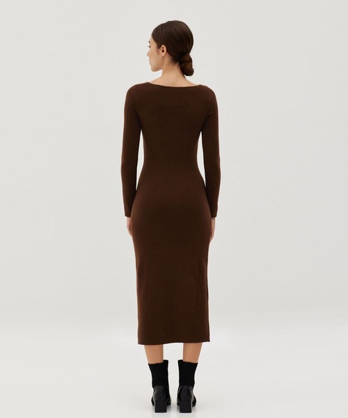 Love,Bonito(ラブボニート)の「エイリン ニット ボディコン ミダクシードレス(ワンピース・レディース・ブラック/ブラウン・X-SMALL/SMALL/MEDIUM/LARGE)」の5枚目の写真