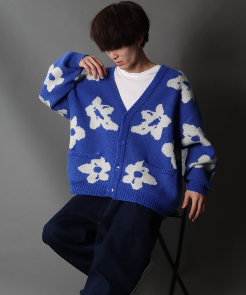 SITRY（シトリー）の「Big silhouette Jacquard flower Knit Cardigan