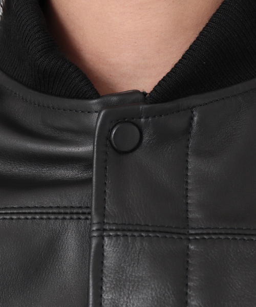 極美品■CCU【L】BEVERLY VARSITY JACKET 本革 ブラック 極美品□CCU【L】BEVERLY VARSITY JACKET 本革 ブラック - メルカリ