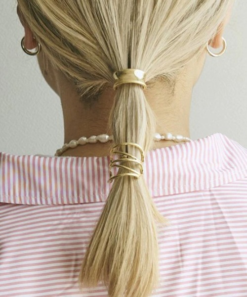 GOLDY（ゴールディ）の「【GOLDY】メタル ケージ × ワイド ライン セット ヘアカフ / 6221243　※（ヘアゴム・レディース・シルバー系その他/ゴールド系その他/ゴールド/シルバー・FREE）」の8枚目の写真