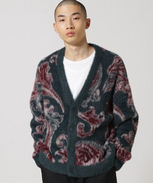 LUSOR(ルーソル)の「LUSOR(ルーソル) Nylon Shaggy CD ナイロンシャギーカーディガン(カーディガン/ボレロ・メンズ・ブラック/グリーン・M/L)」の2枚目の写真