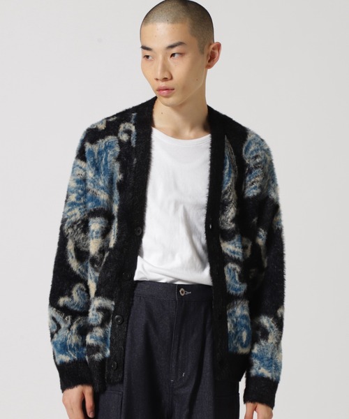 LUSOR(ルーソル)の「LUSOR(ルーソル) Nylon Shaggy CD ナイロンシャギーカーディガン(カーディガン/ボレロ・メンズ・ブラック/グリーン・M/L)」の1枚目の写真