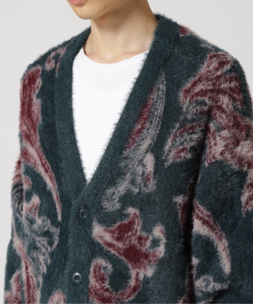 LUSOR(ルーソル)の「LUSOR(ルーソル) Nylon Shaggy CD ナイロンシャギーカーディガン(カーディガン/ボレロ・メンズ・ブラック/グリーン・M/L)」の7枚目の写真