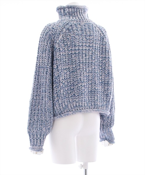 clear（クリア）の「ロービングハイネックニットトップス（ニット/セーター・レディース・ブルー/チャコールグレー/アイボリー/ピンク/グレイッシュベージュ・F）」の10枚目の写真