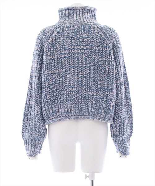 clear（クリア）の「ロービングハイネックニットトップス（ニット/セーター・レディース・ブルー/チャコールグレー/アイボリー/ピンク/グレイッシュベージュ・F）」の12枚目の写真