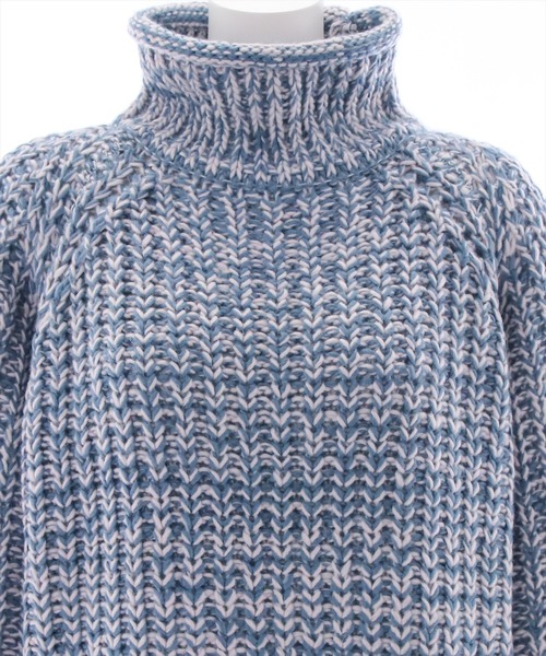 clear（クリア）の「ロービングハイネックニットトップス（ニット/セーター・レディース・ブルー/チャコールグレー/アイボリー/ピンク/グレイッシュベージュ・F）」の11枚目の写真