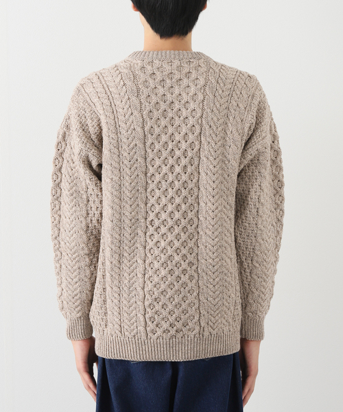INVERALLAN(インバーアラン)の「【INVERALLAN / インバーアラン】TRADITIONAL ARAN SWEATER C/N(ニット/セーター・メンズ・ホワイト系その他/ベージュ・MEDIUM/LARGE/X-LARGE)」の6枚目の写真