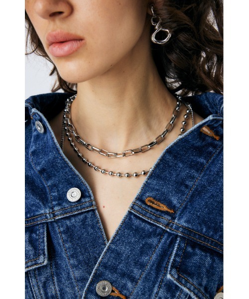 MOUSSY（マウジー）の「CHAIN NECKLACE セット（ネックレス・レディース・ゴールド/シルバー・FREE）」の2枚目の写真