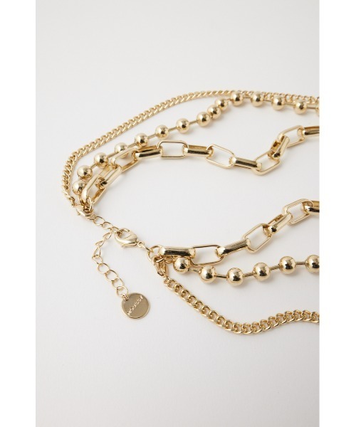 MOUSSY（マウジー）の「CHAIN NECKLACE セット（ネックレス・レディース・ゴールド/シルバー・FREE）」の4枚目の写真