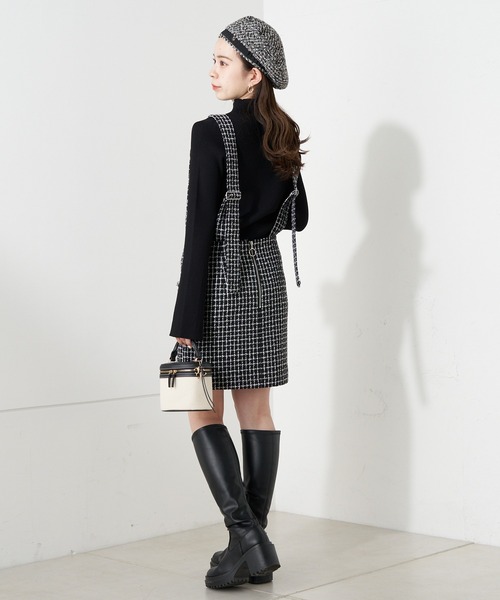 Chico（チコ）の「ツイードベレー帽（ハンチング/ベレー帽・レディース・グレー/アイボリー/ブラック・FREE）」の8枚目の写真