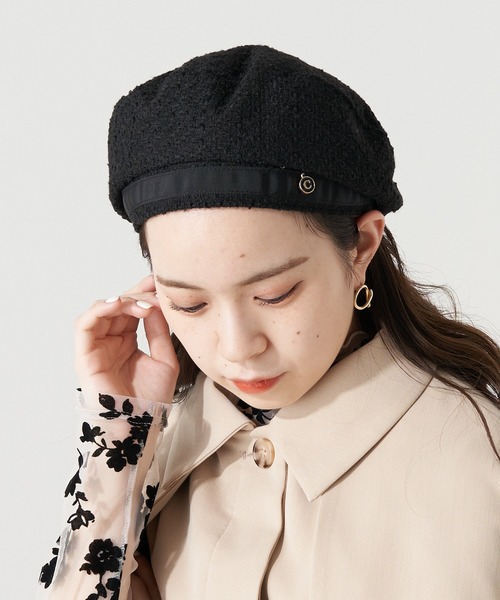 Chico（チコ）の「ツイードベレー帽（ハンチング/ベレー帽・レディース・グレー/アイボリー/ブラック・FREE）」の15枚目の写真