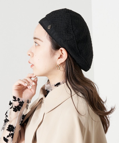 Chico（チコ）の「ツイードベレー帽（ハンチング/ベレー帽・レディース・グレー/アイボリー/ブラック・FREE）」の16枚目の写真