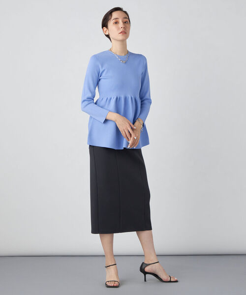 NOLLEY’S Sophi（ノーリーズソフィ）の「ダンボールインゴムタイトスカート（スカート・レディース・ベージュ/ブラック・38/36）」の4枚目の写真