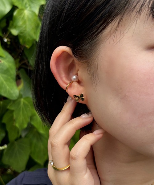 e.m.(イーエム)の「◆staygold◆ゴールドメッキシルバーバタフライピアス(ピアス(片耳用)・レディース・ゴールド・FREE)」の10枚目の写真
