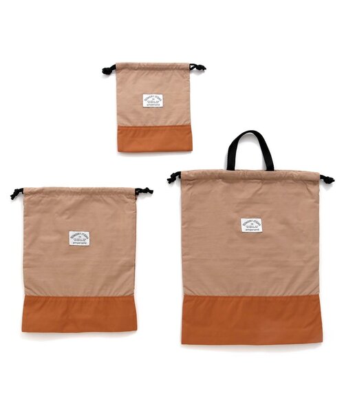 Ampersand（アンパサンド）の「巾着セット（ポーチ・キッズ・レッド/キャメル/イエロー/ラベンダー・FREE）」の3枚目の写真