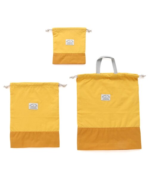 Ampersand（アンパサンド）の「巾着セット（ポーチ・キッズ・レッド/キャメル/イエロー/ラベンダー・FREE）」の2枚目の写真