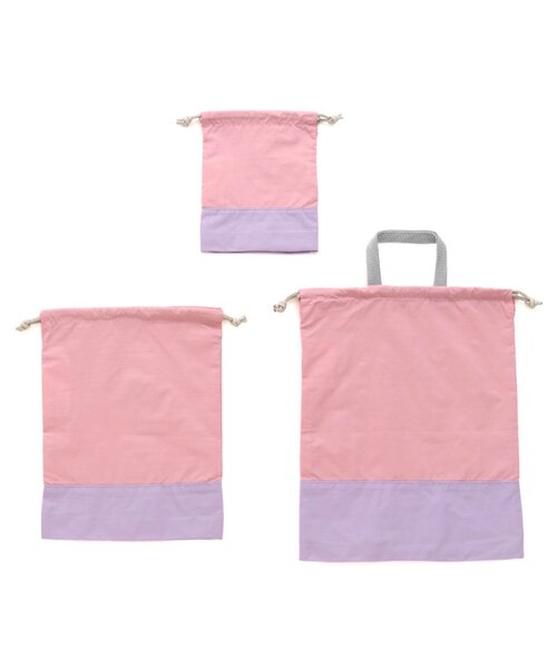 Ampersand（アンパサンド）の「巾着セット（ポーチ・キッズ・レッド/キャメル/イエロー/ラベンダー・FREE）」の15枚目の写真