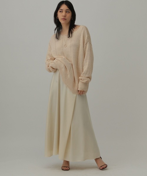 Chaos（カオス）の「Chaos(カオス)/ロレッタテープニット（ニット/セーター・レディース・オフホワイト/モカ/グレイッシュブルー・FREE）」の13枚目の写真