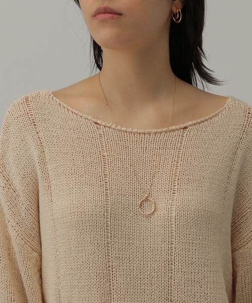 Chaos（カオス）の「Chaos(カオス)/ロレッタテープニット（ニット/セーター・レディース・オフホワイト/モカ/グレイッシュブルー・FREE）」の14枚目の写真