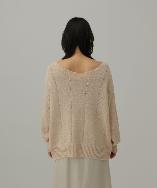 Chaos（カオス）の「Chaos(カオス)/ロレッタテープニット（ニット/セーター・レディース・オフホワイト/モカ/グレイッシュブルー・FREE）」の16枚目の写真