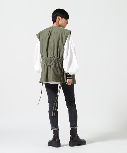 RehersalL(リハーズオール)の「rehersall/リハーズオール/ファティーグシャツベスト(ベスト・レディース・カーキ・F)」の11枚目の写真