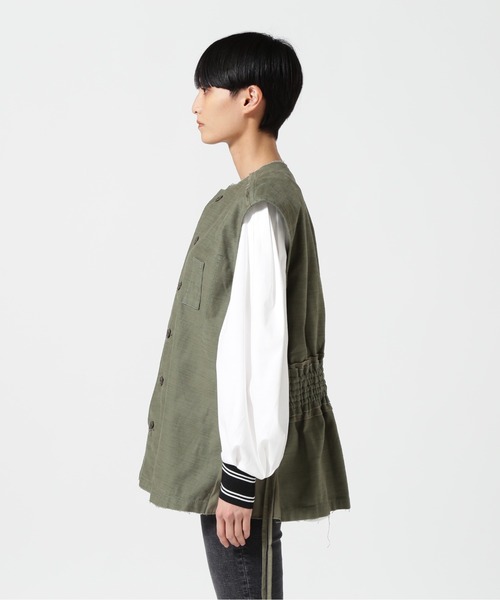 RehersalL(リハーズオール)の「rehersall/リハーズオール/ファティーグシャツベスト(ベスト・レディース・カーキ・F)」の9枚目の写真