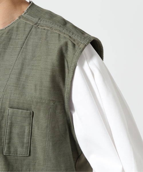 RehersalL(リハーズオール)の「rehersall/リハーズオール/ファティーグシャツベスト(ベスト・レディース・カーキ・F)」の6枚目の写真